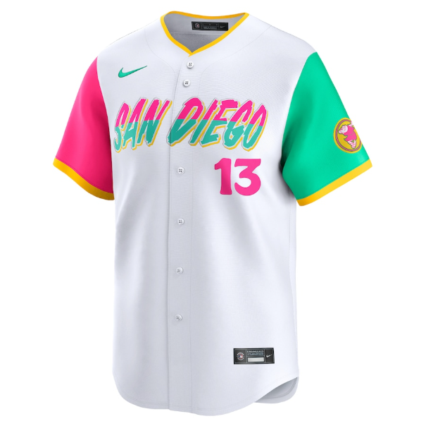 Men's San Diego Padres Manny Machado White City Connect Player Jersey