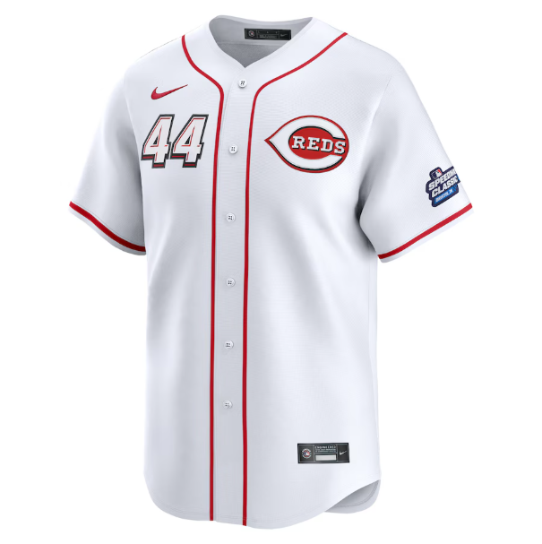 Men's Cincinnati Reds Elly De La Cruz White 2025 Speedway Classic Home Replica Jersey