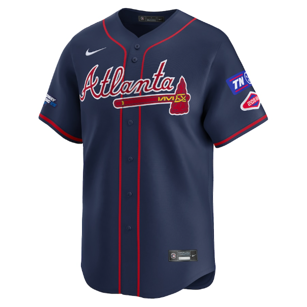 Men's Atlanta Braves #25 Navy 2025 MLB Speedway Classic Alternate Limited Jersey