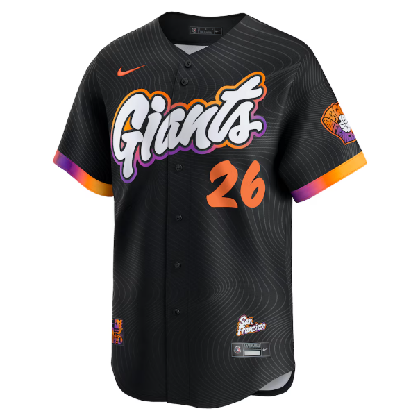 Men's San Francisco Giants Matt Chapman Anthracite 2025 City Connect Limited Jersey