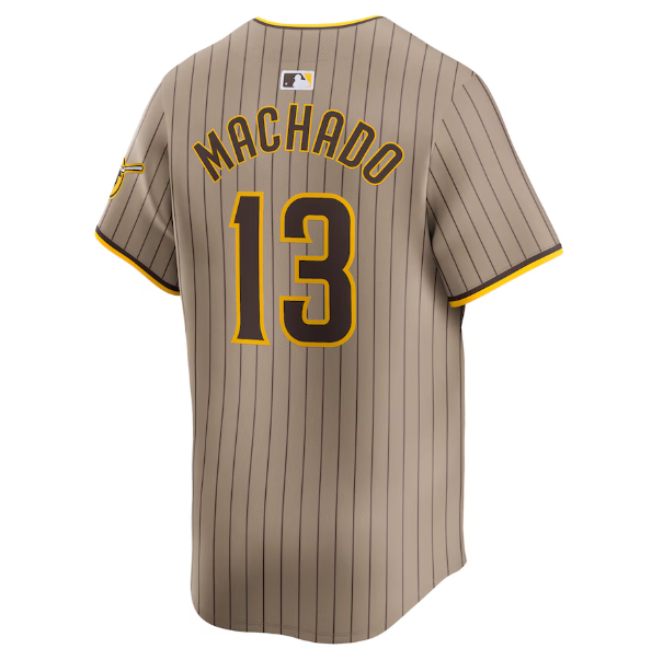 Men's San Diego Padres Manny Machado Khaki Player Jersey