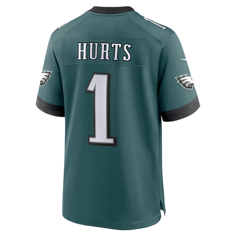 Men's Philadelphia Eagles Jalen Hurts Green Super Bowl LIX Player Jersey