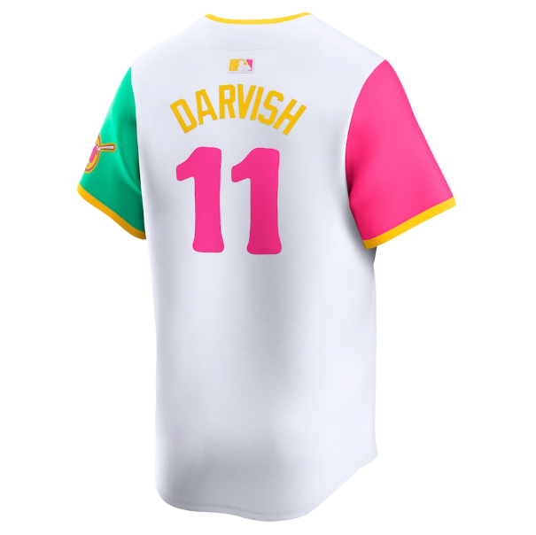 Men's San Diego Padres Yu Darvish White City Connect Player Jersey
