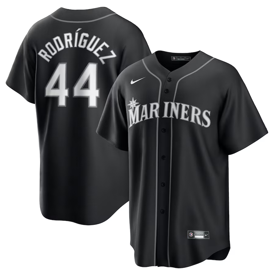 Men's Seattle Mariners Julio Rodríguez Black Lights Player Jersey