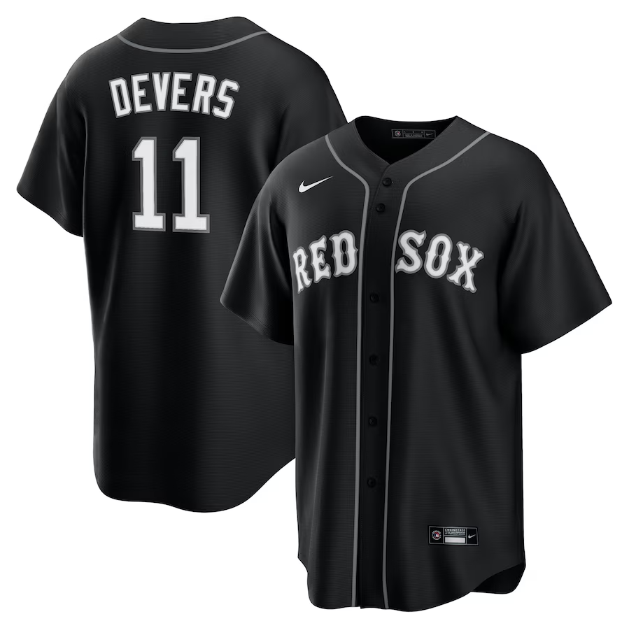 Men's Boston Red Sox Rafael Devers Black Lights Player Jersey