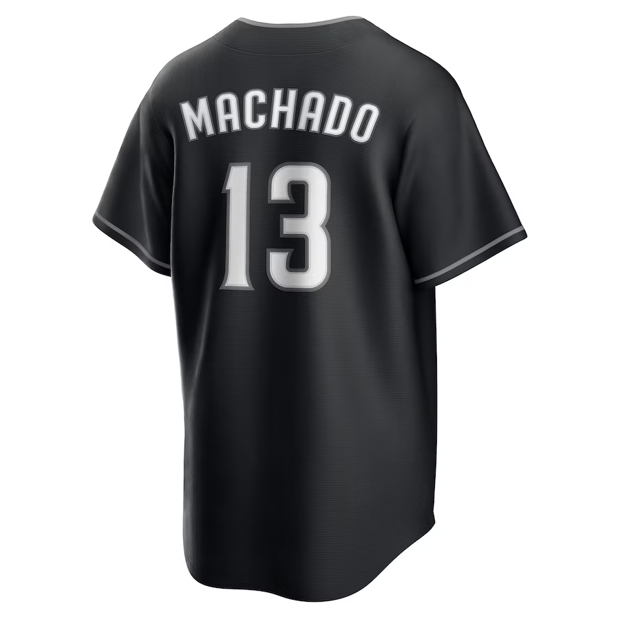 Men's San Diego Padres Manny Machado Black Lights Player Jersey
