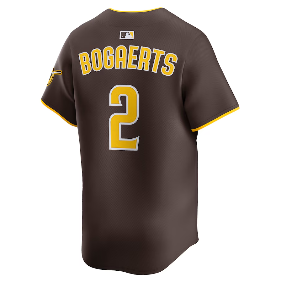 Men's San Diego Padres Xander Bogaerts Brown Road Limited Player Jersey