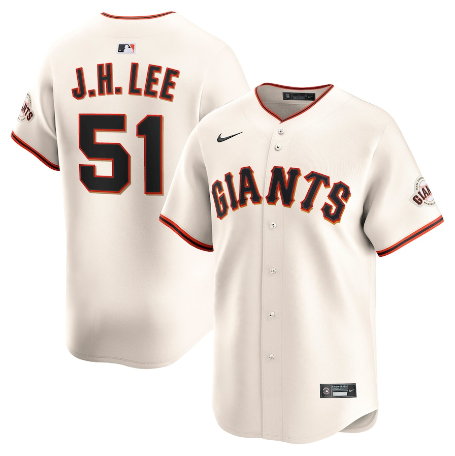 Men's San Francisco Giants Jung Hoo Lee Cream Home Replica Player Jersey