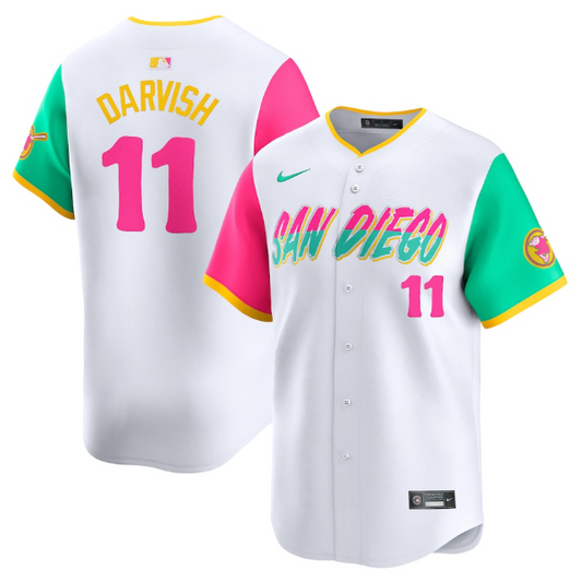 Men's San Diego Padres Yu Darvish White City Connect Player Jersey