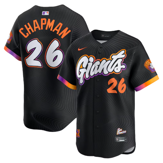 Men's San Francisco Giants Matt Chapman Anthracite 2025 City Connect Limited Jersey