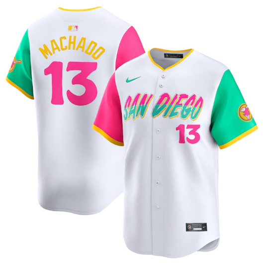 Men's San Diego Padres Manny Machado White City Connect Player Jersey