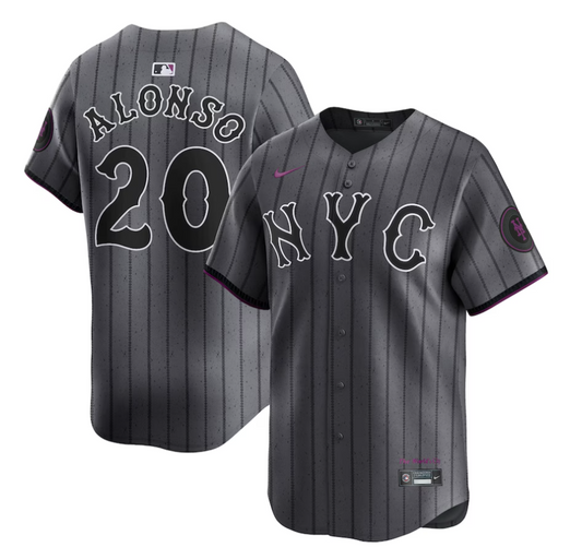 Men's New York Mets Pete Alonso Gray City Connect Limited Player Jersey