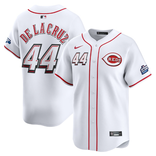 Men's Cincinnati Reds Elly De La Cruz White 2025 Speedway Classic Home Replica Jersey