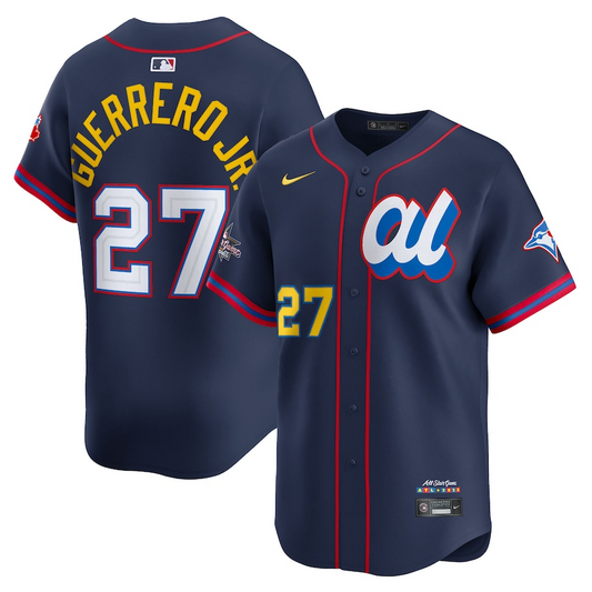 Men's American League Vladimir Guerrero Jr Navy All-Star 2025 Edition Limited Player Jersey