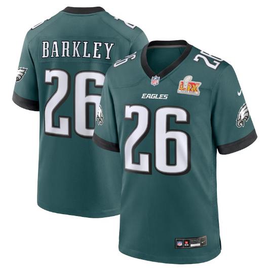 Men's Philadelphia Eagles Saquon Barkley Green Super Bowl LIX Player Jersey