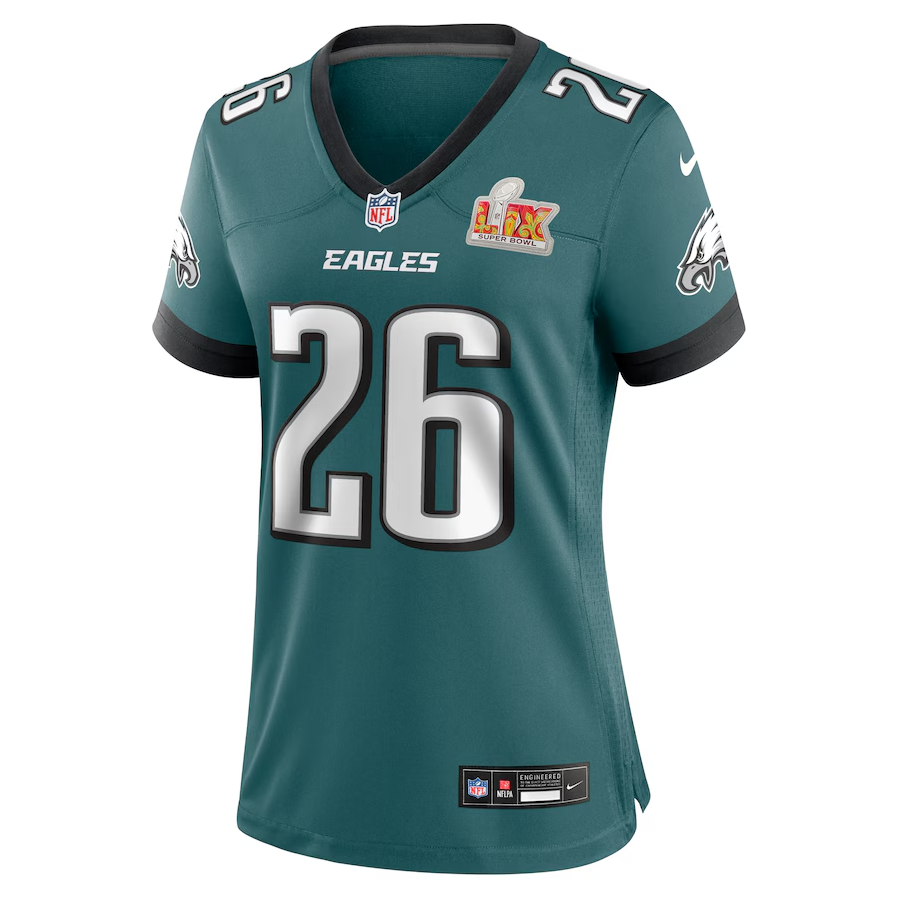 Women's Philadelphia Eagles Saquon Barkley Green Super Bowl LIX Player Jersey
