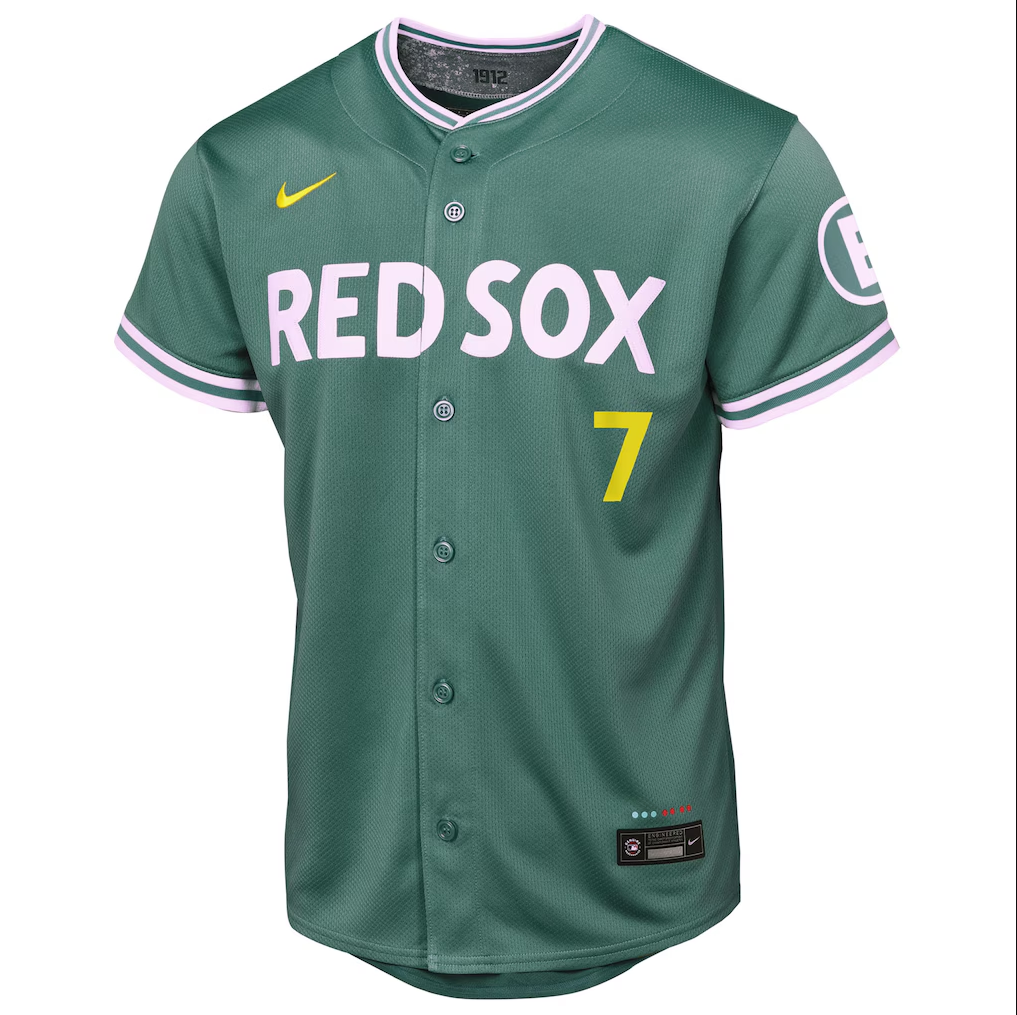 Youth Boston Red Sox Masataka Yoshida Green City Connect 2025 Jersey