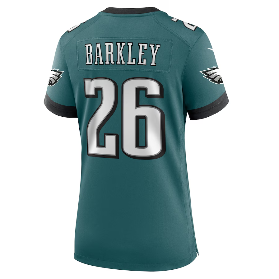 Women's Philadelphia Eagles Saquon Barkley Green Super Bowl LIX Player Jersey