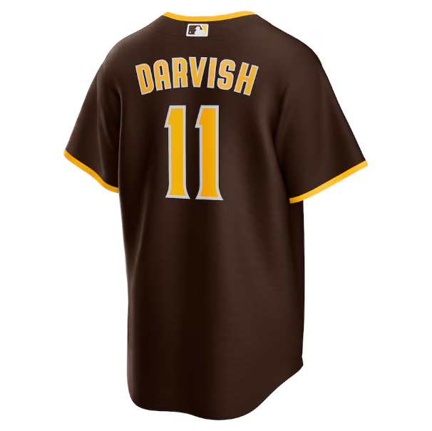 Men's San Diego Padres Brown Road White Home Player Jersey