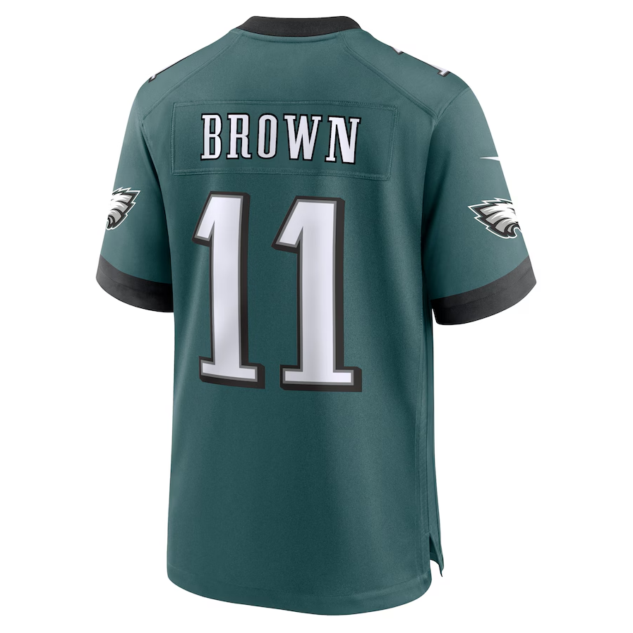 Men's Philadelphia Eagles A.J. Brown Green Super Bowl LIX Player Jersey