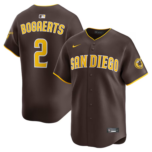 Men's San Diego Padres Xander Bogaerts Brown Road Limited Player Jersey
