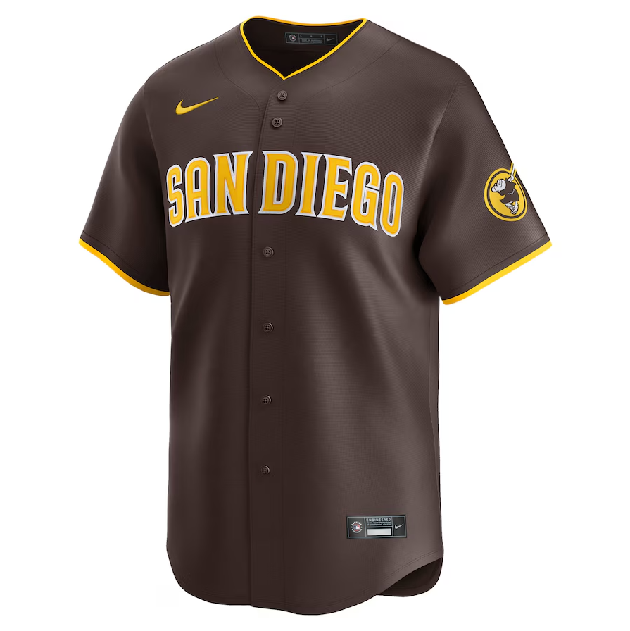 Men's San Diego Padres Xander Bogaerts Brown Road Limited Player Jersey